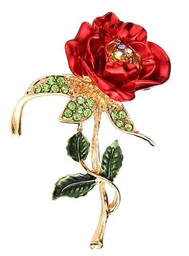 Apanphy® Broche Femme,Cadeaux de fête des mères, Broche en Alliage de Diamant Ro