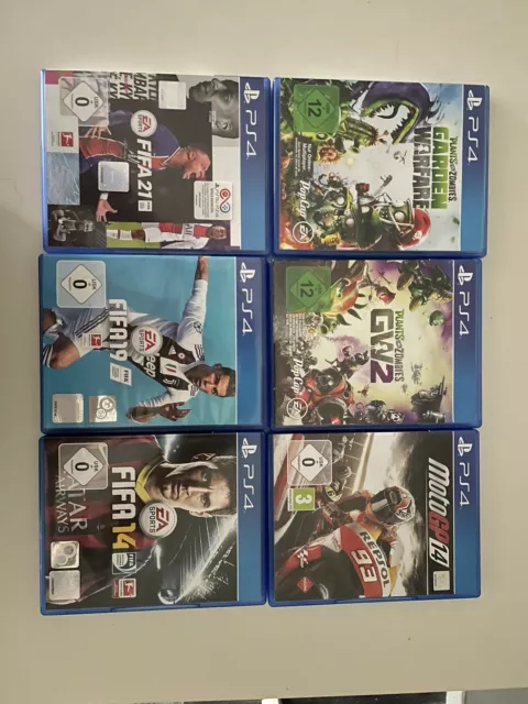 6er Set PS4 Spiele — Fifa, PVZ & Moto GP