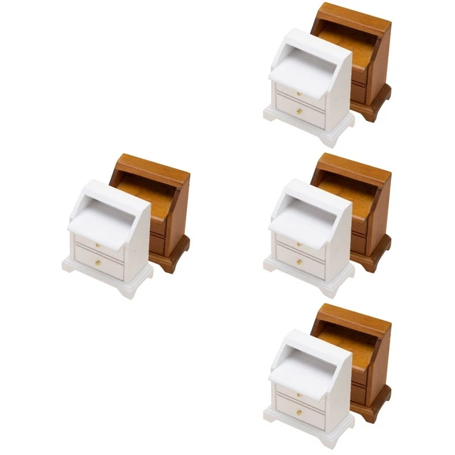 Casillero de madera para casa de muñecas hágalo usted mismo mini suministros para casa modelo de decoración