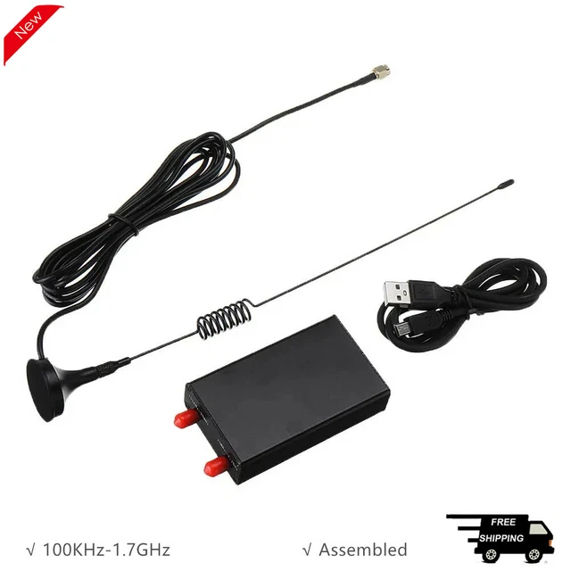 100KHz-1.7GHz Software Defined Radio Set Full UV HF RTL-SDR Sintonizzatore USB Ricevitore R820T 8232 Prosciutto Con Antenna - Foto 2