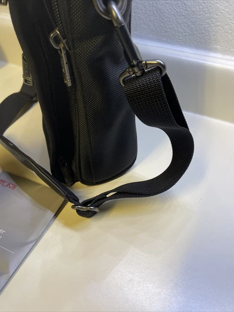 TUMI - Alpha G3 Small Pocket Cross body Bag Black adjustable strap 7