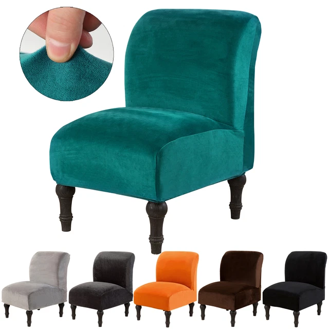 Armless Accent Chair Covers Velvet Slipcovers Stretch Slipper Chair Protector