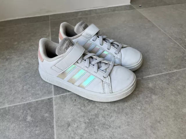 ADIDAS GIRLS TRAINERS Shose Size Uk11 Fr29 Girls Adidas Pink White Trainers Kids 10.00 PicClick UK