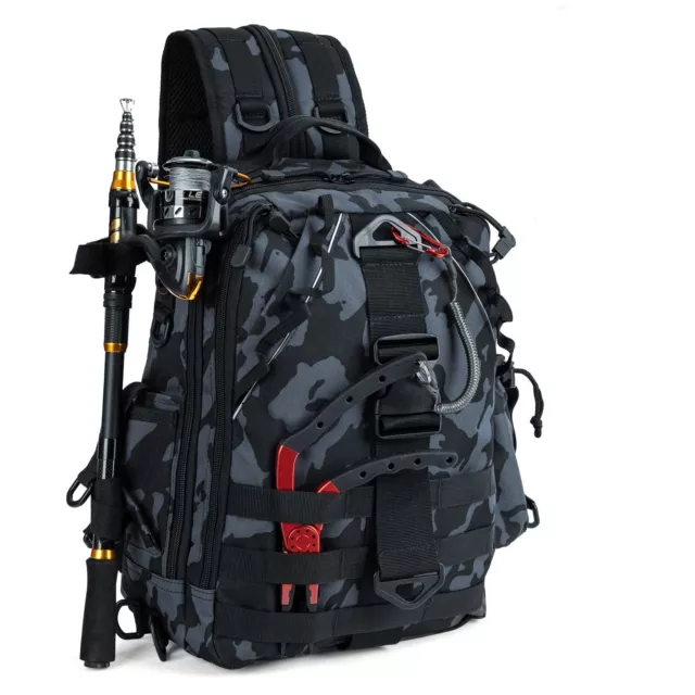 FISHING TACKLE BAG, Water-Resistant Polyester Material Fishing Tackle  Storage $57.62 - PicClick