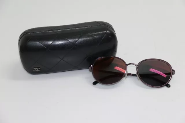 CHANEL 4206 C.467/C1 Mirror Sunglasses 55-18 140 Purple Metallic 