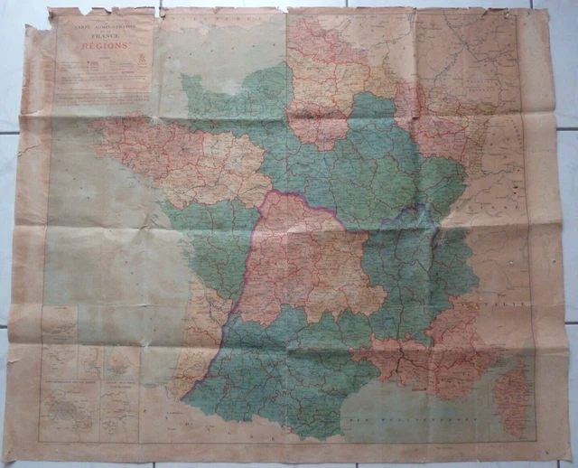 Carte administrative de la France - Régions - juin 1944
