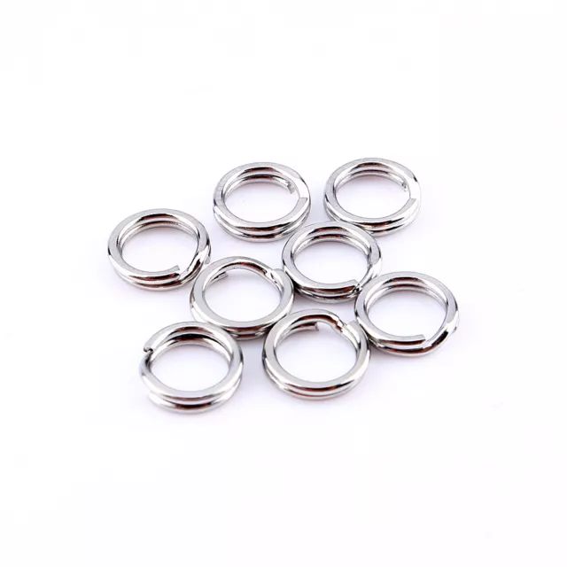 Hot 200 Pcs Fishing Solid Steel Snap Split Lure Tackle Connector HG5