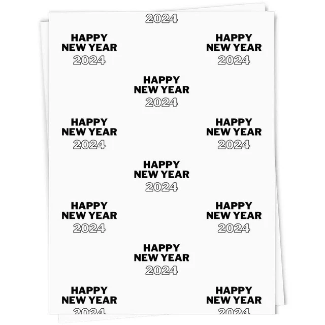'HAPPY NEW YEAR 2024' Gift Wrap / Wrapping Paper / Gift Tags (GI043091
