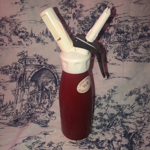 ISI Coffee Cream Whipper 1 Pt 1/2 Liter Made Austria Red ISI Coffee Cream Whipper 1 Pt 1/2 Liter Made Austria Red