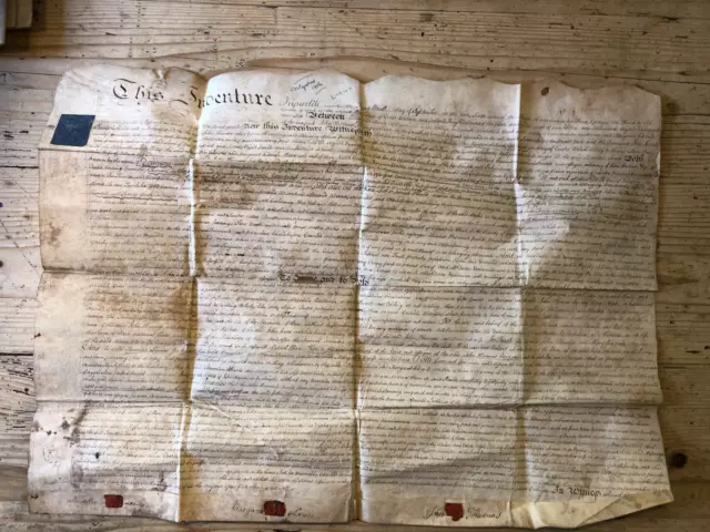 1 Antique Legal Deed Document Indenture Historical England Wales seals 1806