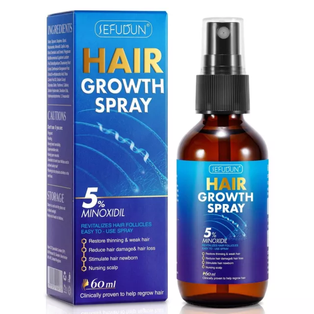 HAIR GROWTH SERUM Anti HAIR LOSS TREATMENT SPRAY  REGROW NEW HAIR MINOXIDIL 5%