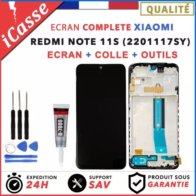 ECRAN COMPLETE sur CHASSIS pour XIAOMI Redmi NOTE 11S 2201117SY 4G + OUTILS