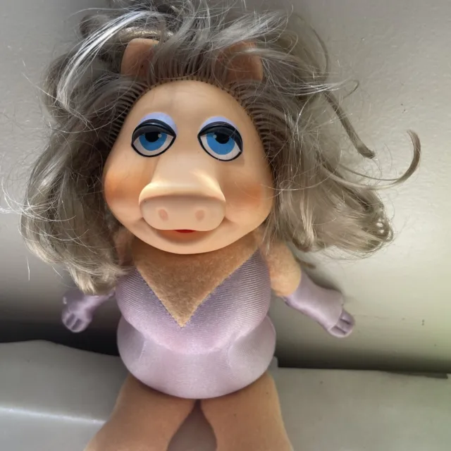 Vtg 13" Miss Piggy Fisher Price Jim Henson Muppet Doll Plush #890 No Dress AS IS