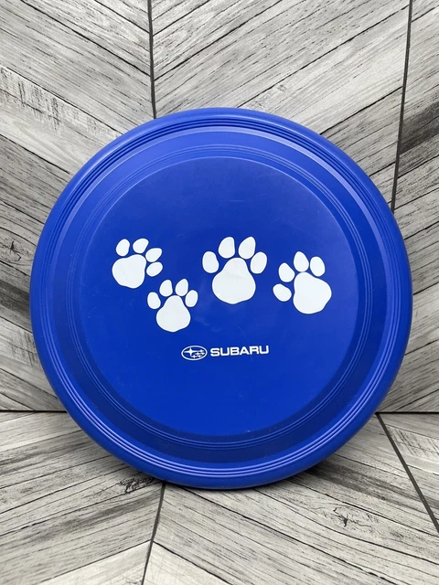 SUBARU AUTO CAR LOGO PROMO 9" PLASTIC FRISBEE FLYER FLYING DISC Puppy Paws Blue