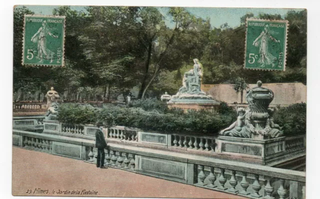 nimes , le jardin de la fontaine