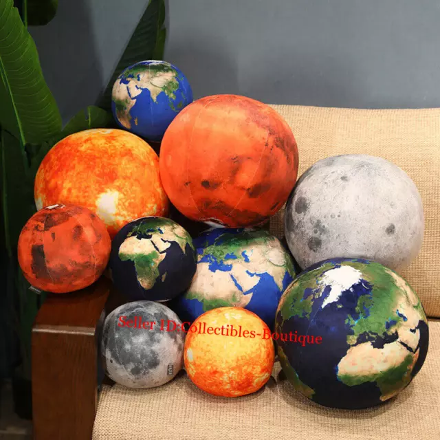 Lifelike Earth Sun Mars Plush Toy Stuffed Planets System Pillow Cushion Gift