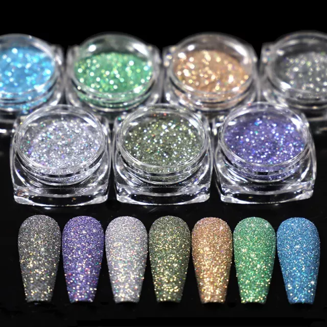 Reflective Glitter NailCrystal Powder Shiny Sandy Sugar PowderMicro Pigment Dust 3