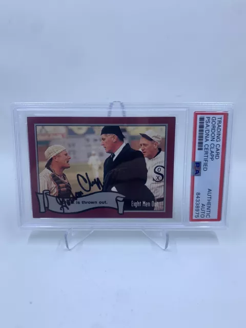 Gordon Clapp Signed Eight Men Out Ray Schalk Card IP Auto PSA/DNA