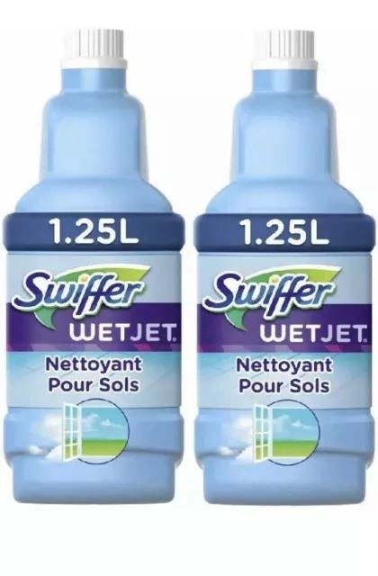 Lot de 2 Swiffer WetJet Solution Nettoyante Pour Balai Spray (2 x 1,25L)