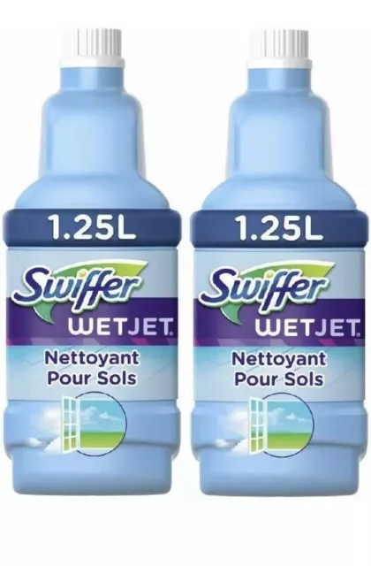 Swiffer Wetjet Wood Nettoyant Sol pour Balai Spray, 5L (4 unités x