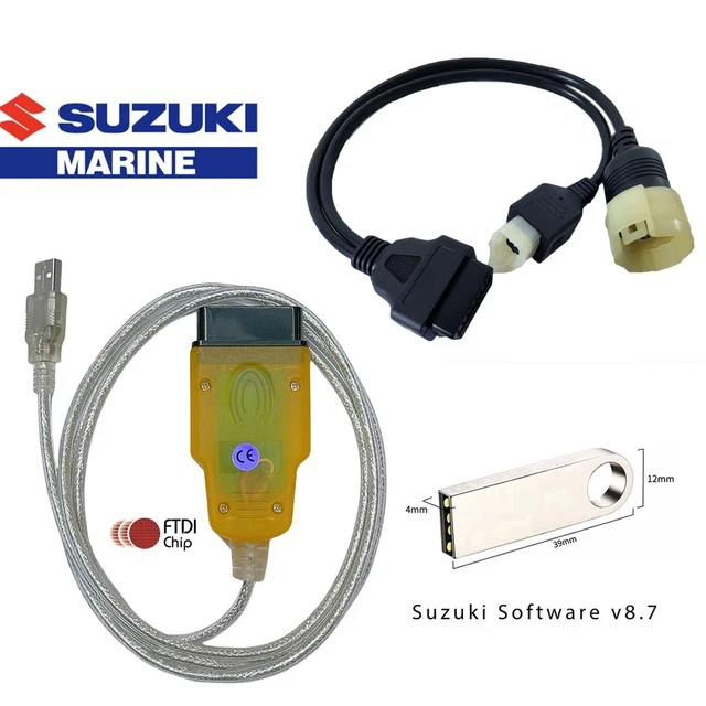 Câble De Diagnostic SDS 8.7 Pour Moteurs SUZUKI Marine (1999-2023) - Neuf Sous Emballage