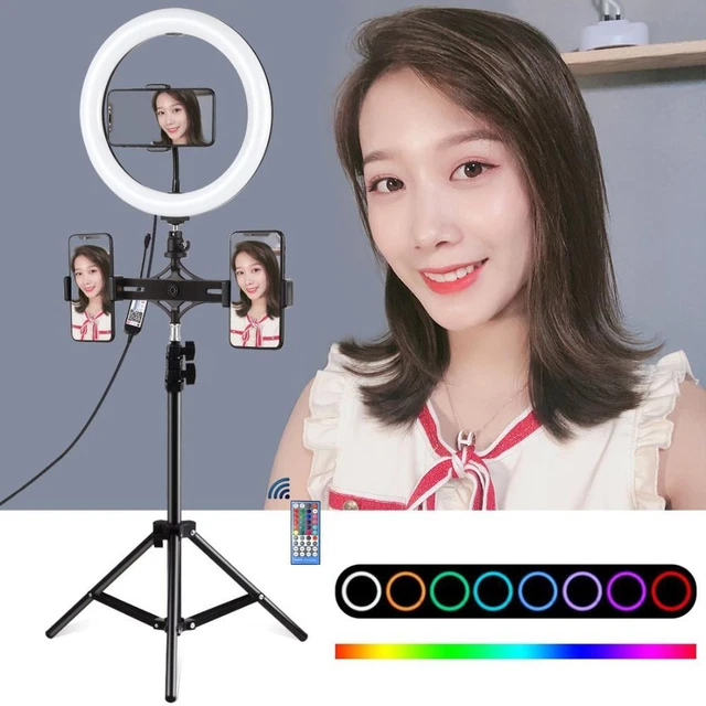 Kit de luz de video selfie anillo luz LED Bluetooth para YouTube Tik Tok Facebook