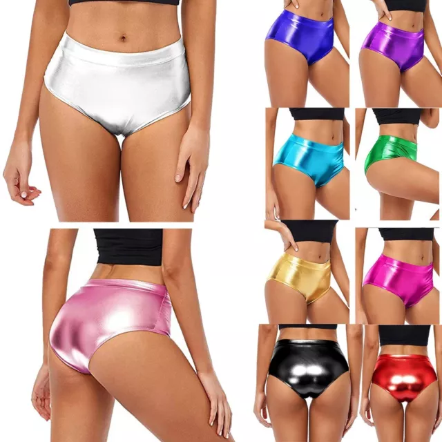 Women's Shorts Dance Hot Pants Booty Panties Wetlook Bottoms Rave Underwear