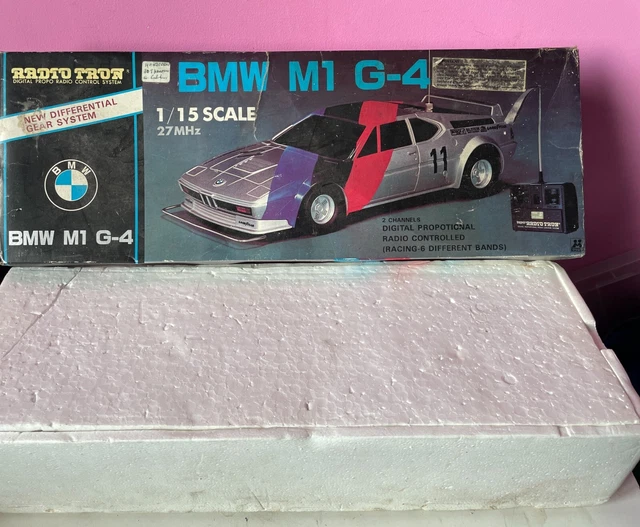 Rare voiture bmw m1 reel 45 radio commande rc 28 cm fonctionne vi