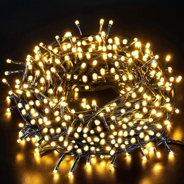 Luces de decoración exterior ilicables a batería, luces interiores 131 ft 300-LED