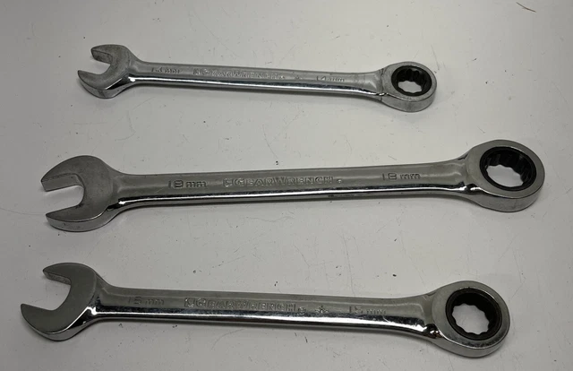 LLAVE DE ENGRANAJES MÉTRICA LLAVE DE COMBINACIÓN TRINQUETE 14mm 15mm 18 MM