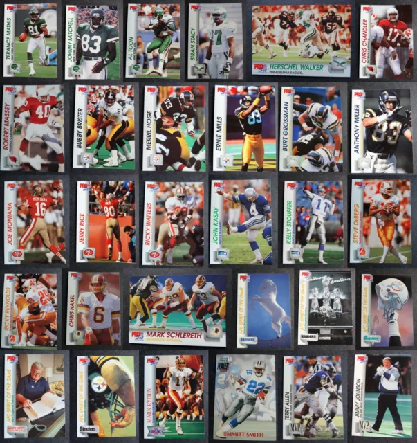 1992 Pro Set Football Cards Complete Your Set U You Pick From List 601-700