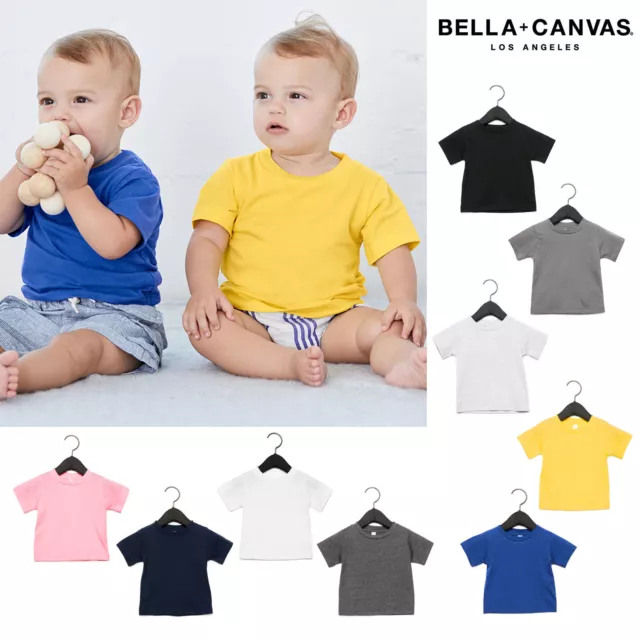 Bella + Canvas Baby Jersey Short Sleeve Tee 3001B-Retail Fit Kids Cotton T-shirt