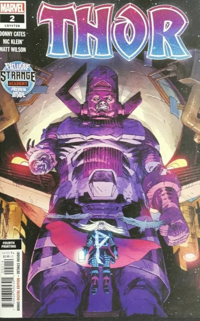 Thor #2 Nic Klein Trade Dress Variant Cover Marvel Comics 4th Printing 2020