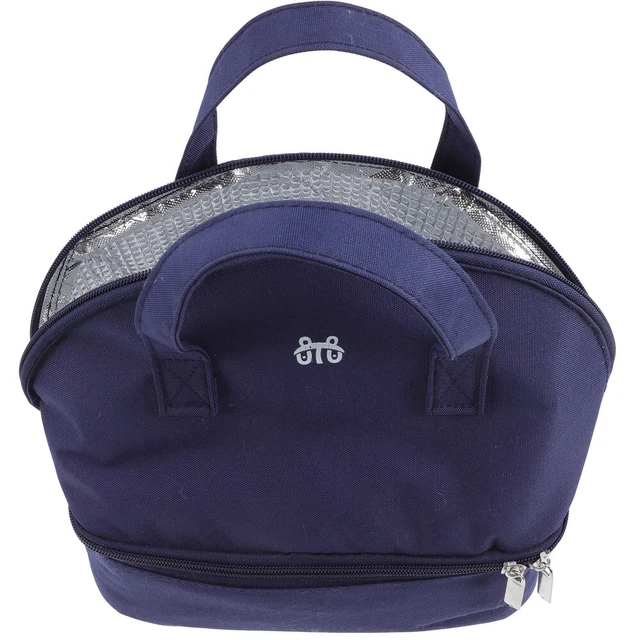 Borsa per bottiglie pacchetti pranzo per il lavoro blu poliestere