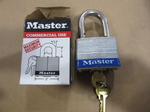 Master Lock 5KD Heavy Duty Pad Lock 5 Key Different NEW!! in Box Free Shipping