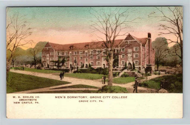 Grove City PA-Pennsylvania Men's Dormitory at Grove City College Old Postcard