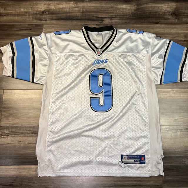 4XL Vtg Stitched Reebok DRE BLY #32 Detroit Lions Jersey Mens XXXXL Blue