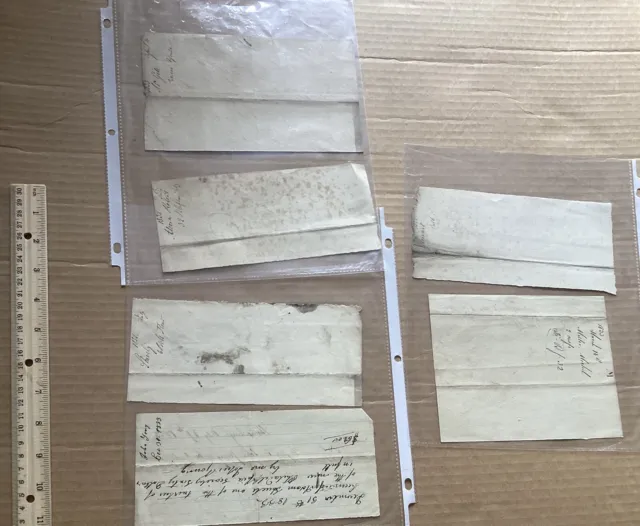 Lot of 6 Antique 19th Century (1830+) Hand Written And Signed Receipts 6