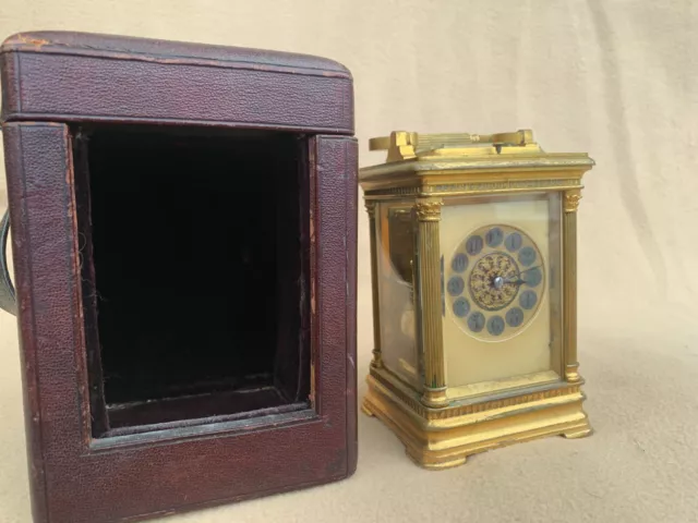 Antique Frodsham Retailed Margaine Repeating Carriage Clock & Travel Case C.1880