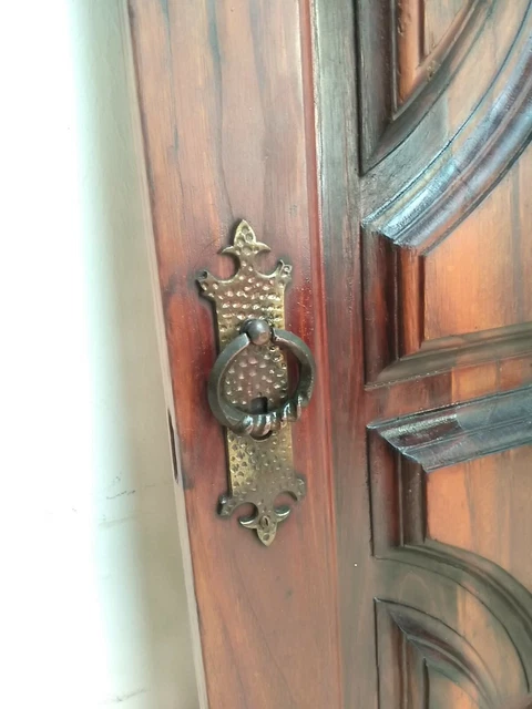 Vintage from 60´s worked door panel oak wood Original Knob - Use as frame - 21" 2