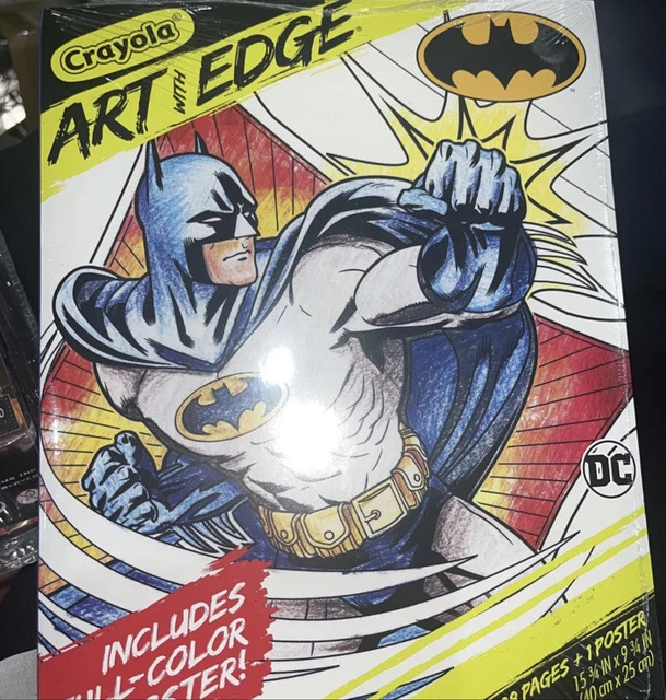 CRAYOLA ART WITH Edge Batman Coloring Book 28 Pages. No Poster 9.90