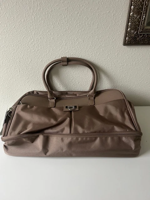 Samantha Brown Drop Bottom Weekender  TAUPE Nwt 3