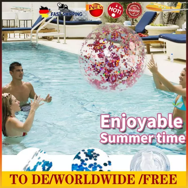 Wasserball-Spielzeug, glitzert, aufblasbares Schwimmbad-Wasserspielzeug (Roségol
