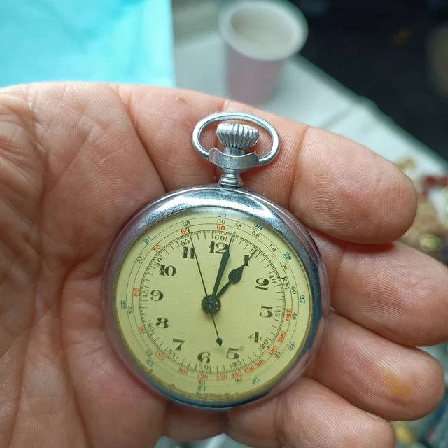 Montre à Gousset Ancienne Mécanique Manuelle Plaquée Or - Occasion, Très Bon état