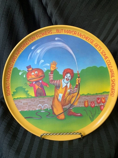 Set of 3 Vintage "RONALD McDONALD" Melamine Dinner Plates 1977 Made in USA