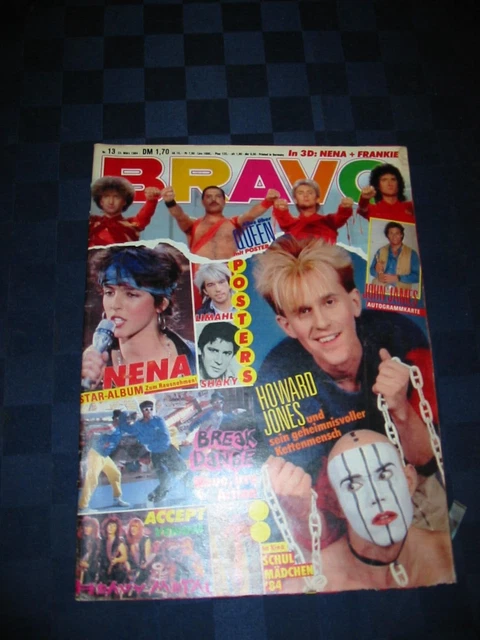 Bravo  Nummer 13 / 1984 , mit allen Postern,Starschnitt,Staralbum,Autogrammkarte