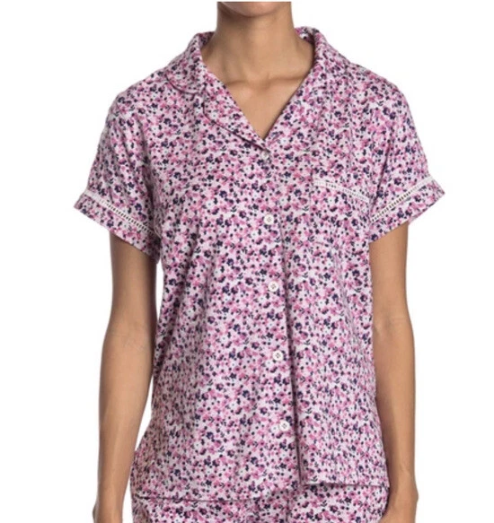 Vera Bradley Ladder Lace Pajama Top in Garden Grove Ditsy SZ M NWT