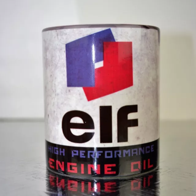 Elf retro oil can Gift Motorcycle Car Mechanic Gift 10oz Tea  coffee mug