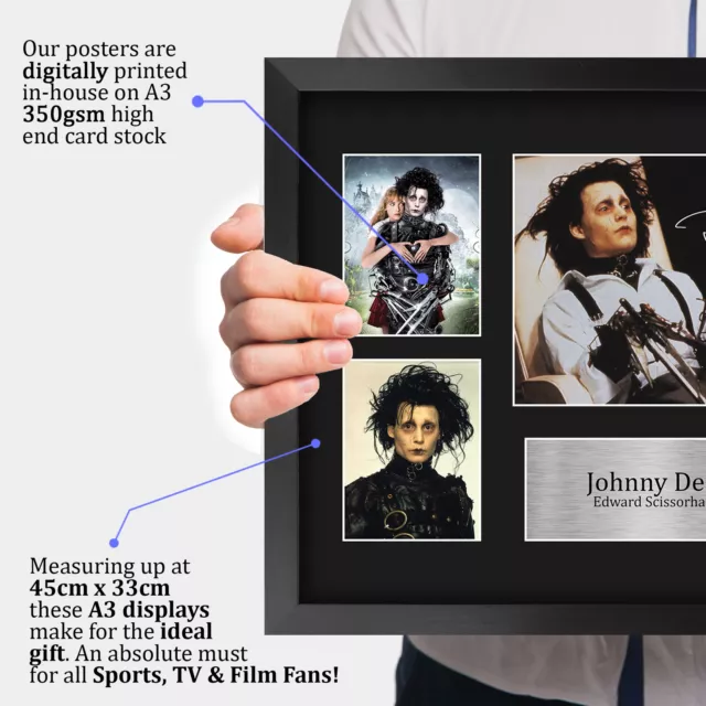 Johnny Depp Edward Scissorhands Signed Autograph Picture Print for Movie Fan 3