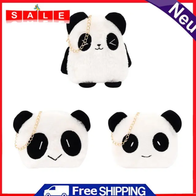 Lovely Panda Crossbody Bags Plush Girls Purse Shoulder Chain Messenger Handbags
